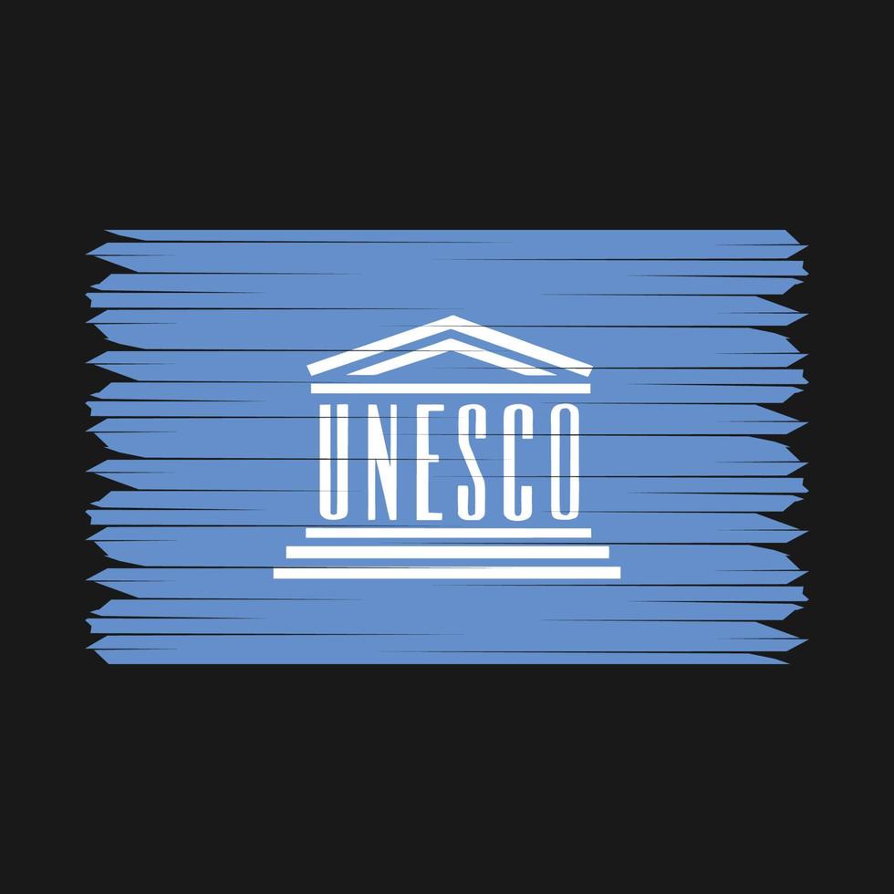 Unesco Flag Brush vector