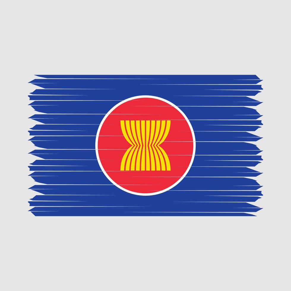 cepillo de la bandera de la asean vector