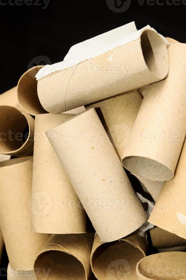 Empty toilet paper rolls photo