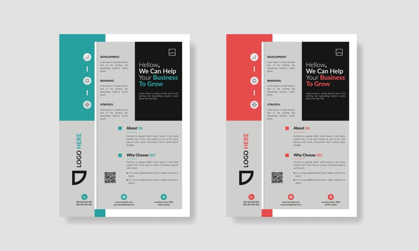 Professional Corporate Flyer Template. Modern Corporate Flyer Layout. Brand Promotion Corporate Flyer.Business Services Template. vector