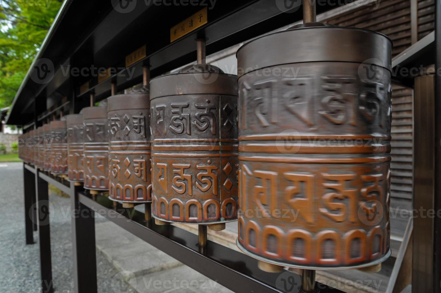 Metal Buddhist bells photo