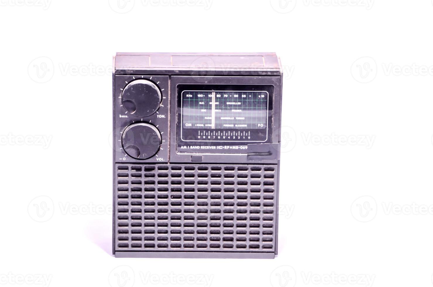 Radio on light background photo