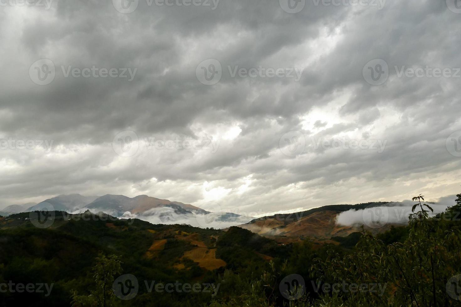 Scenic mountain landscape photo