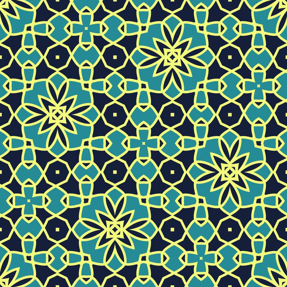 Oriental traditional pattern. Repeated maroccan crosses mosaic tiles. Lantern shapes motif. Tracery window wallpaper. Arabesque digital paper, textile print. Seamless surface design photo