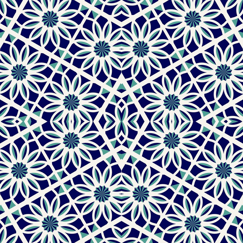 Oriental traditional pattern. Repeated maroccan crosses mosaic tiles. Lantern shapes motif. Tracery window wallpaper. Arabesque digital paper, textile print. Seamless surface design photo
