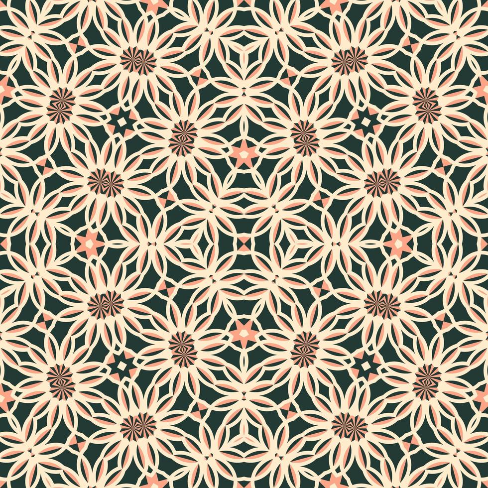 Oriental traditional pattern. Repeated maroccan crosses mosaic tiles. Lantern shapes motif. Tracery window wallpaper. Arabesque digital paper, textile print. Seamless surface design photo