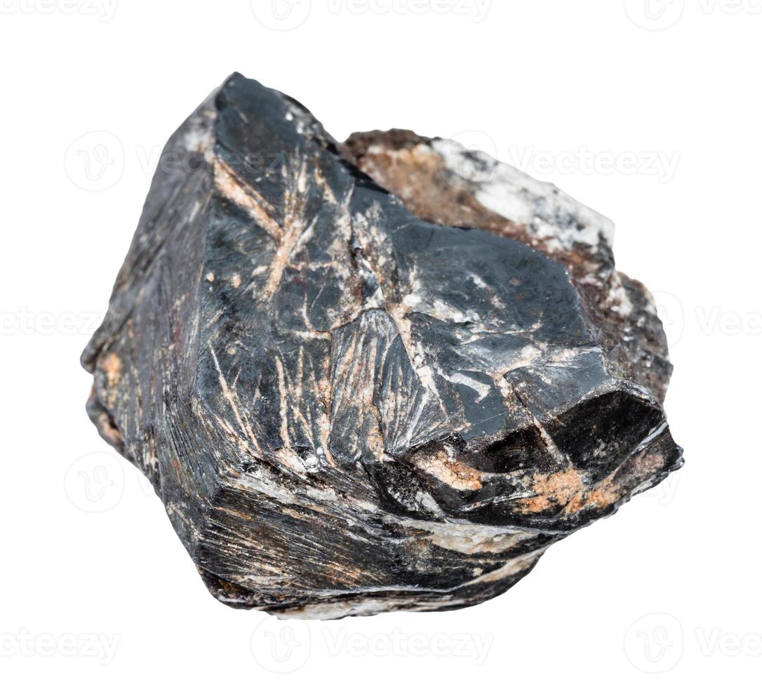 rough Hematite crystal isolated on white photo