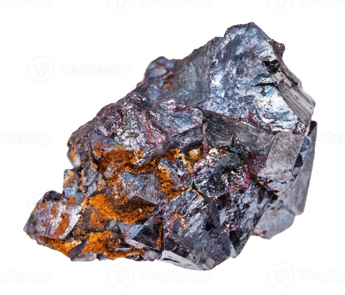 crystals of Cuprite stone isolated on white photo