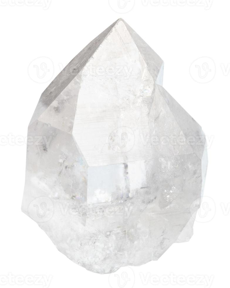 claro rock cristal aislado en blanco foto