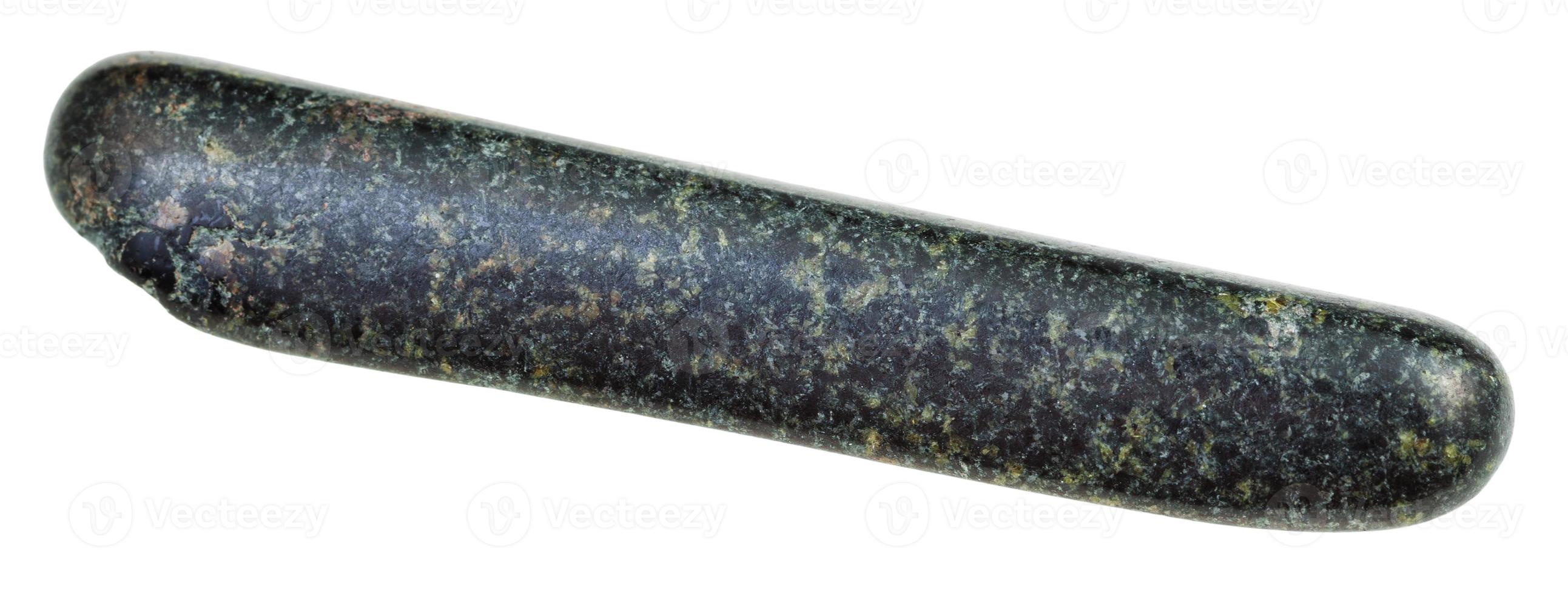 tumbled tholeiite rock isolated photo