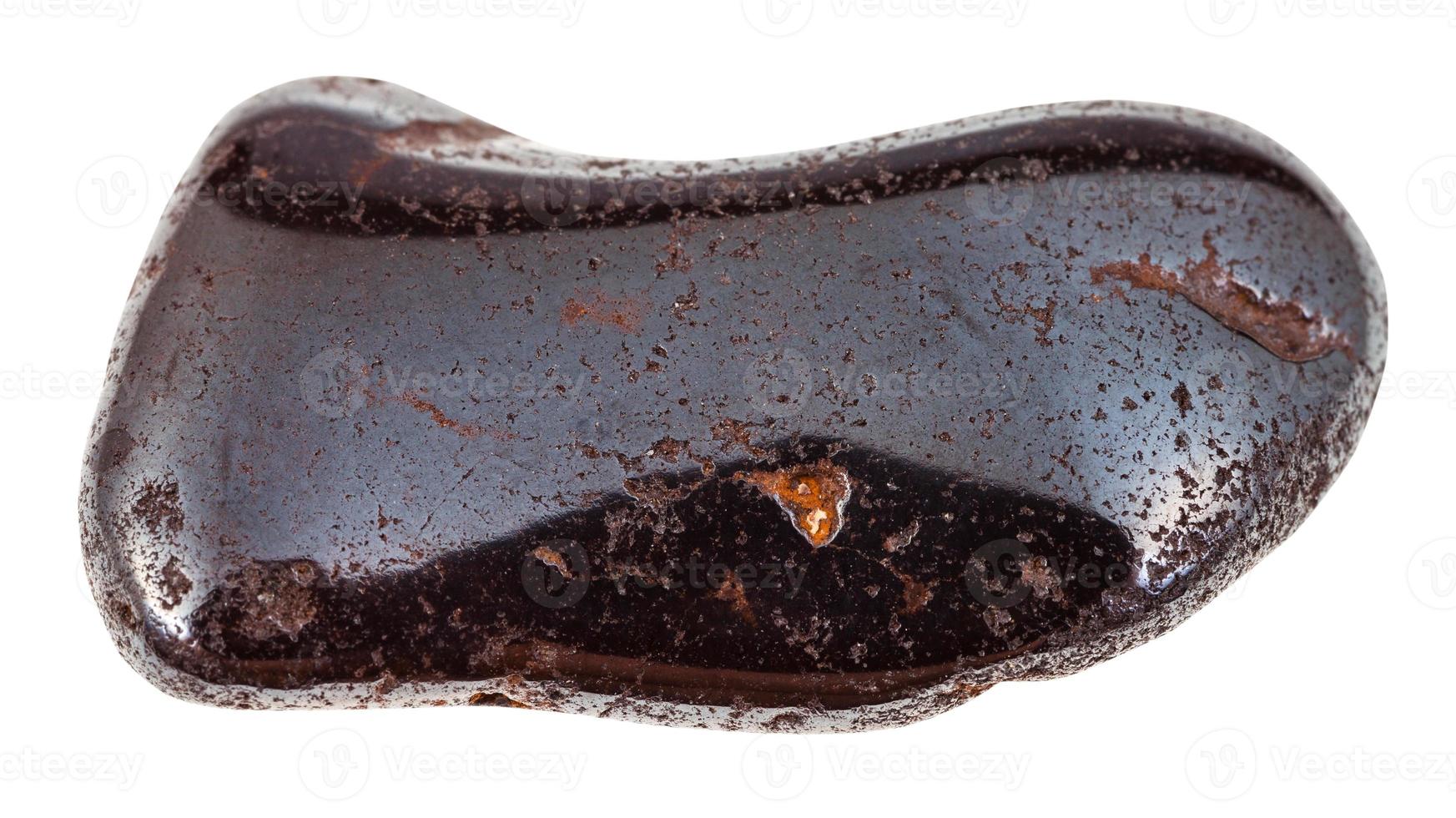 polished Hydrogoethite gemstone isolated photo