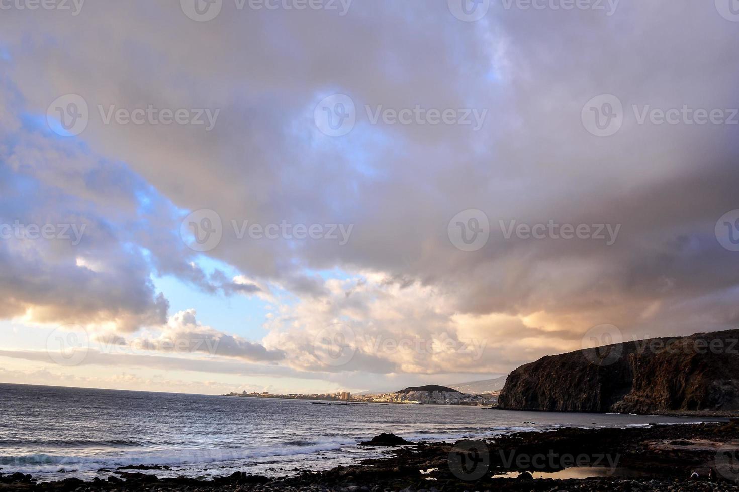 Sunset over the sea photo