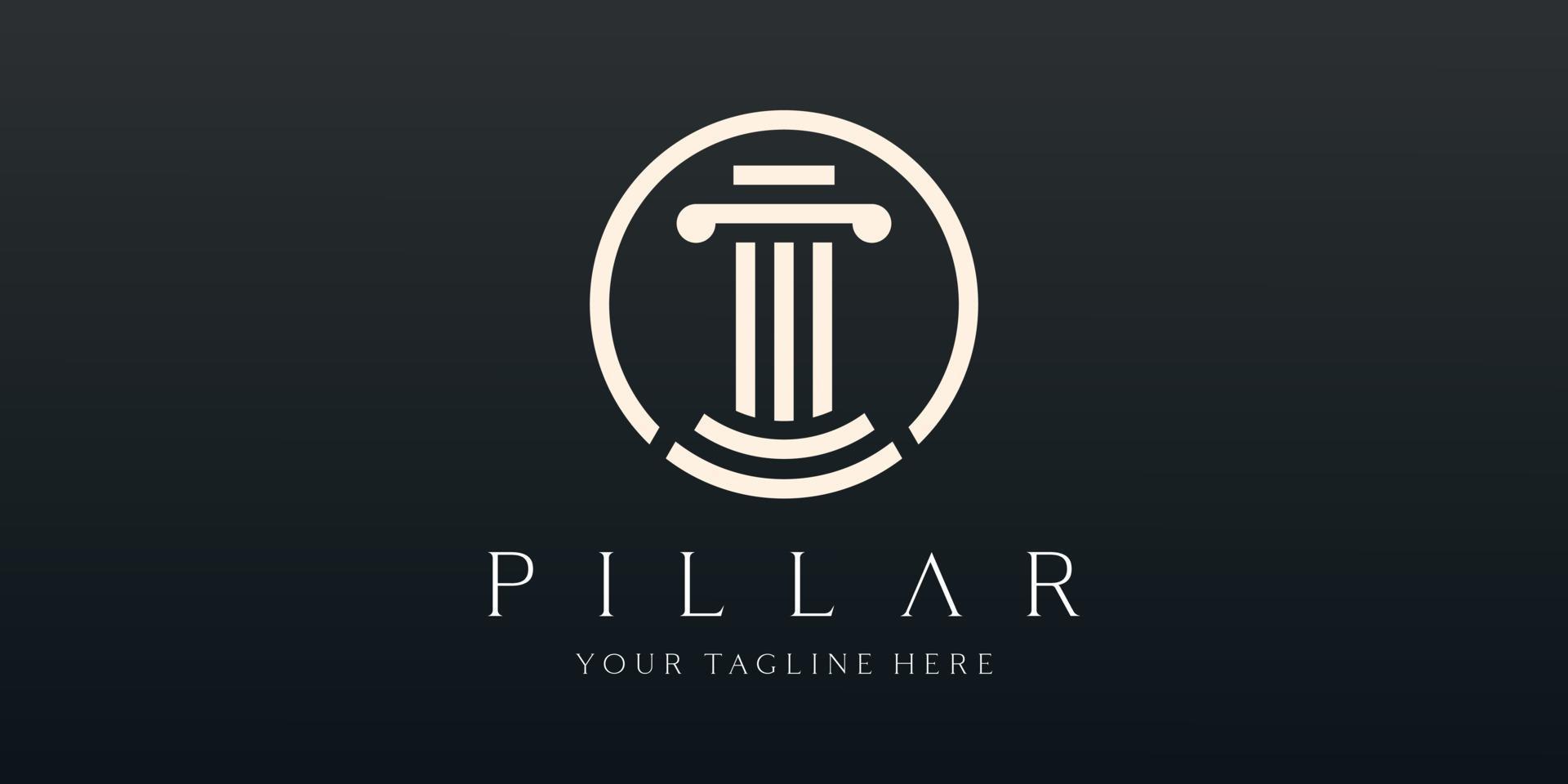 pillar vector logo and symbol template design