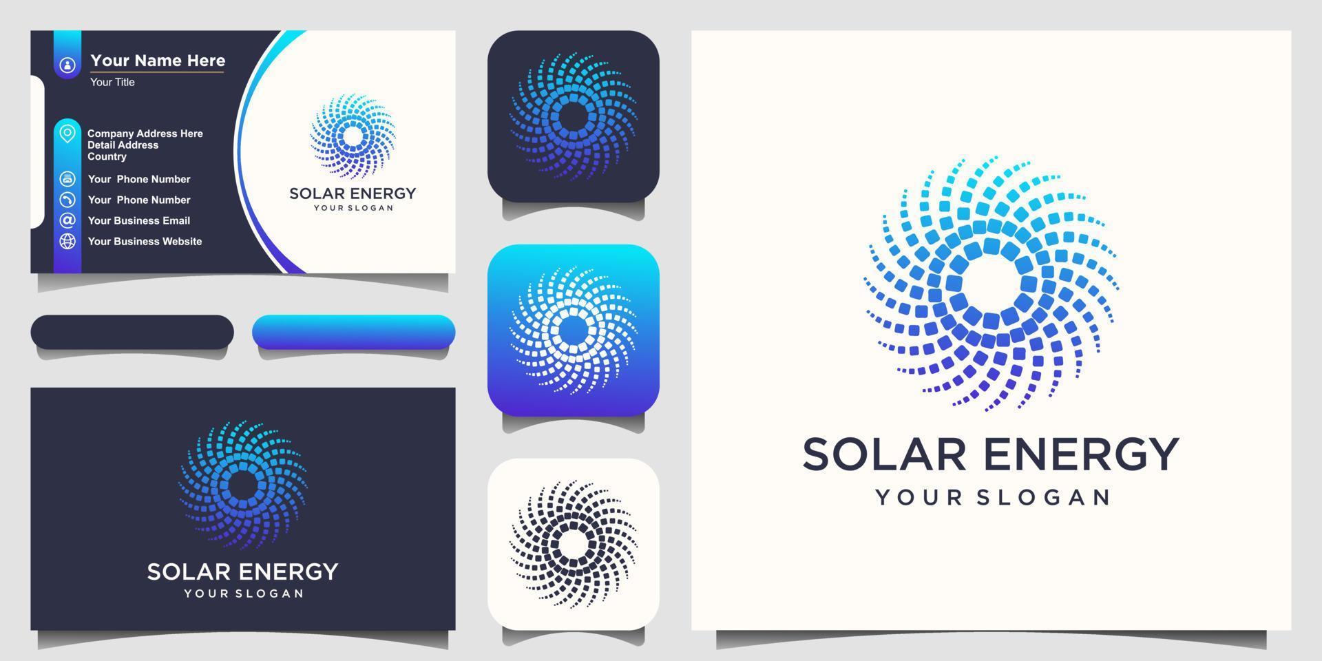 Solar Energy logo designs vector, Sun power logo vector