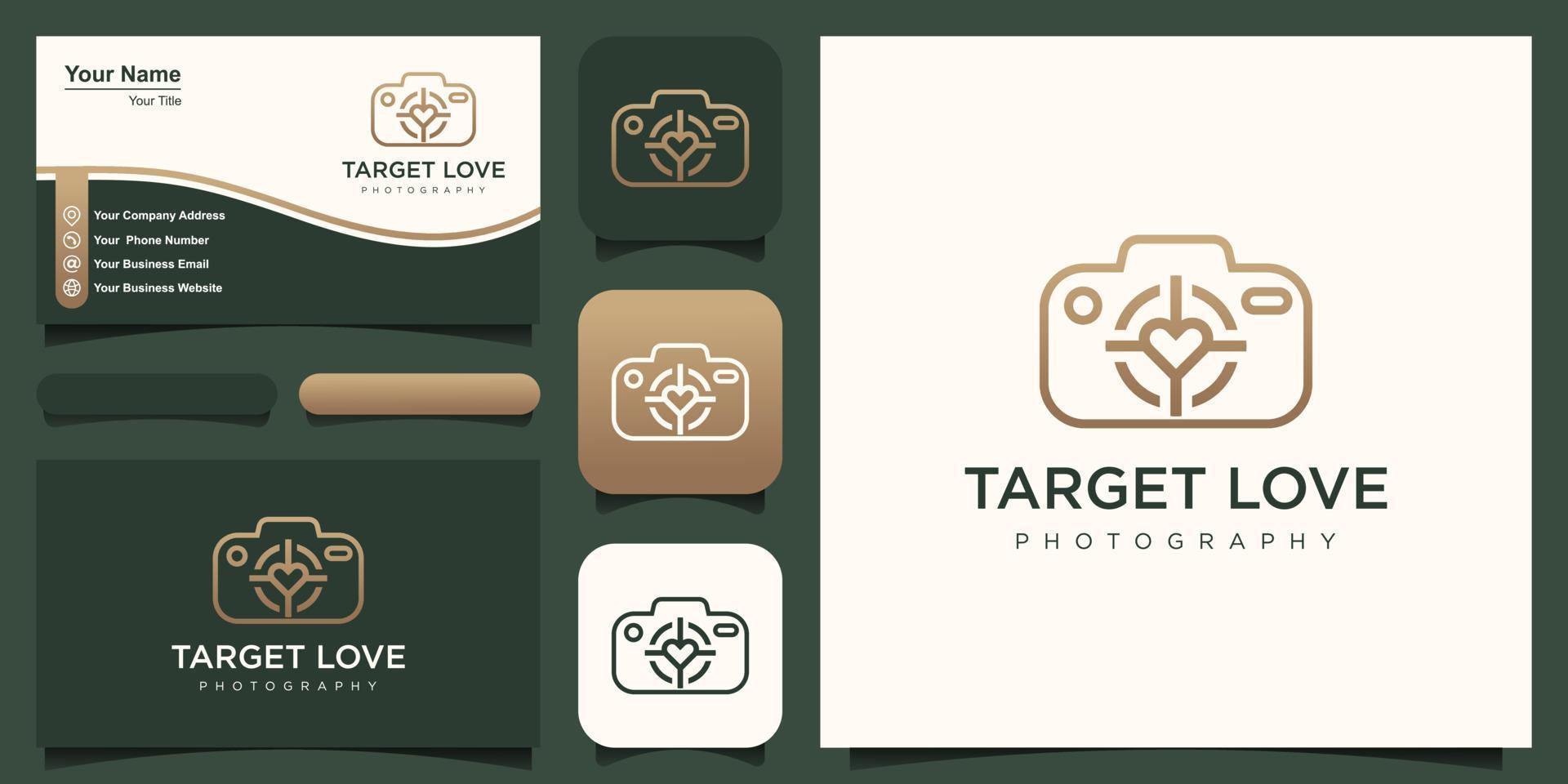 love target camera logo, design vector simple elegant modern style.