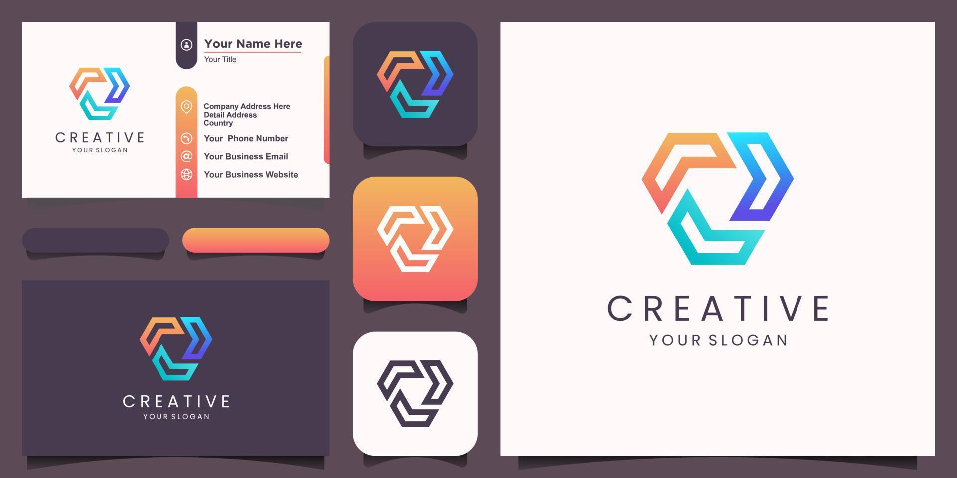 Trinity Icon Vector Logo Template Illustration Design.
