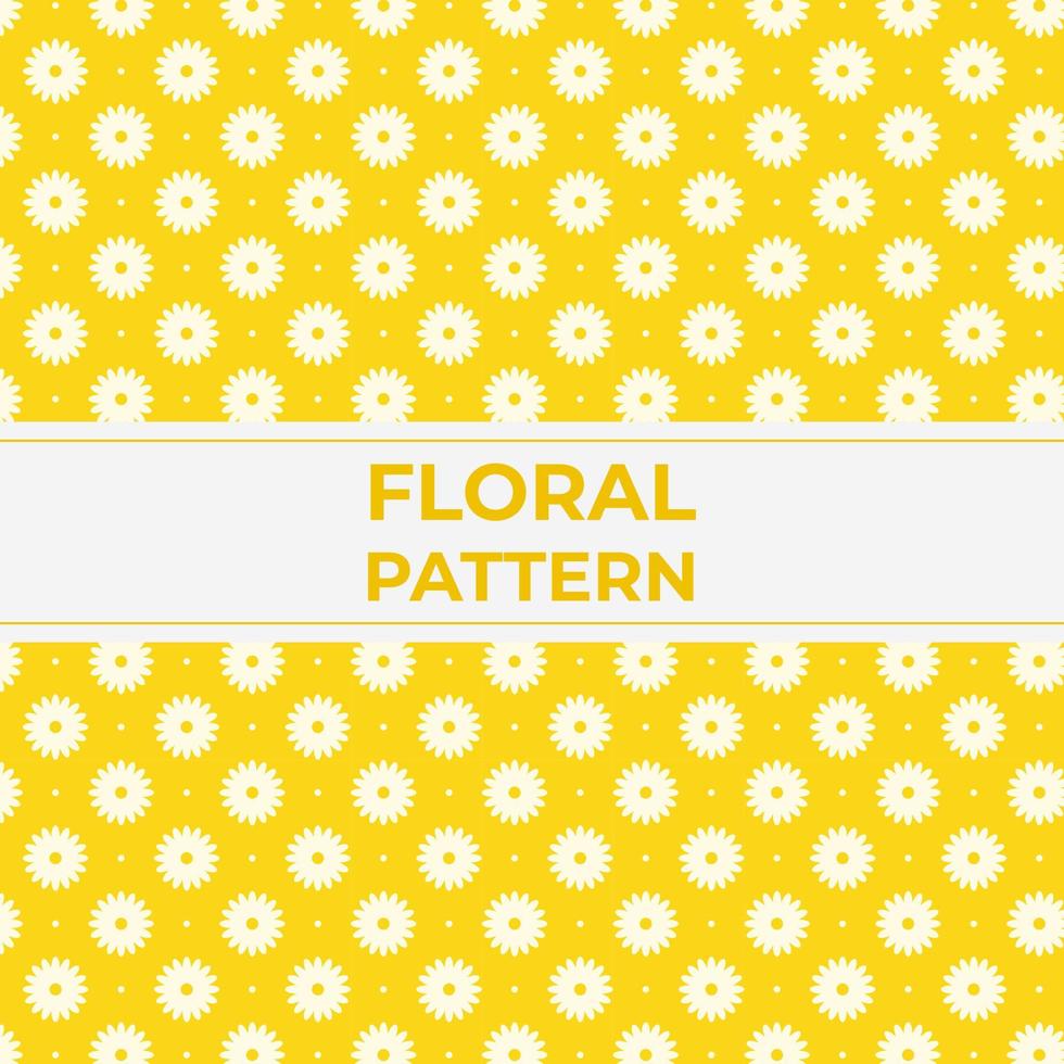 Yellow Floral Pattern. Decoration, Package, Background Summer, Spring Concept. Vector Illustration