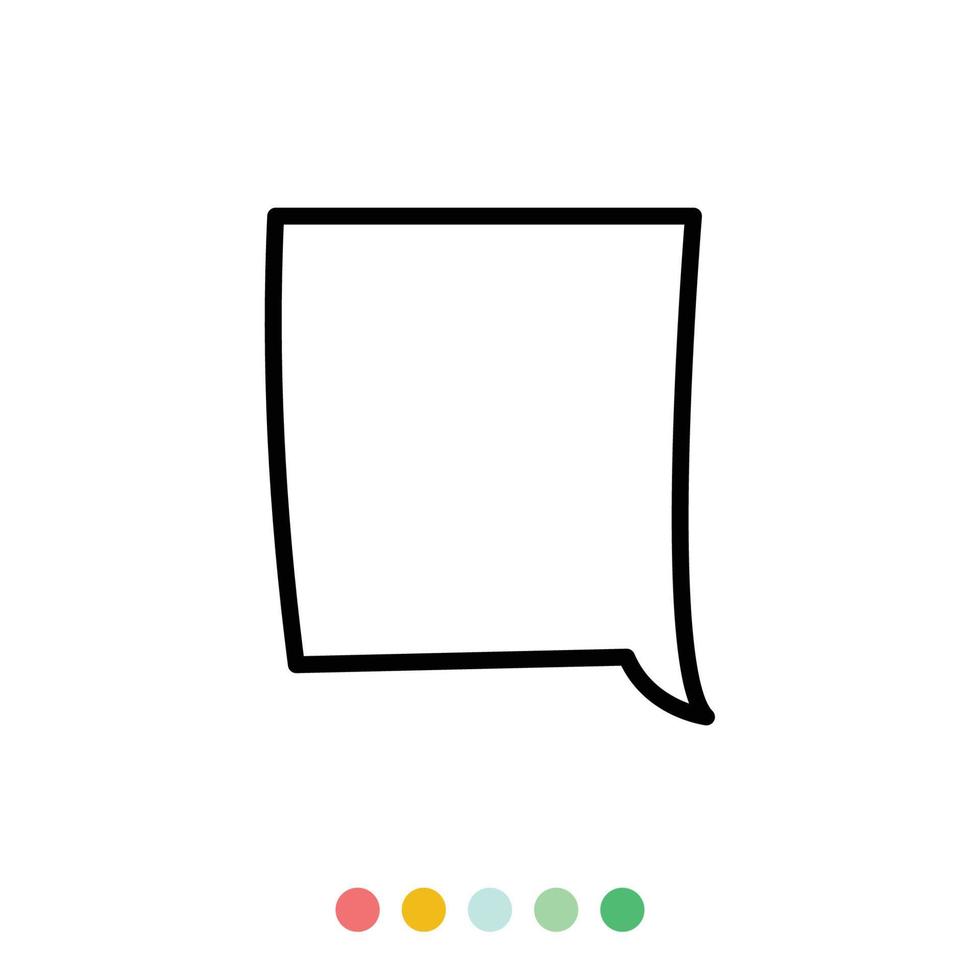 Speech bubbles linear vector element, Text balloon, Vector icon.