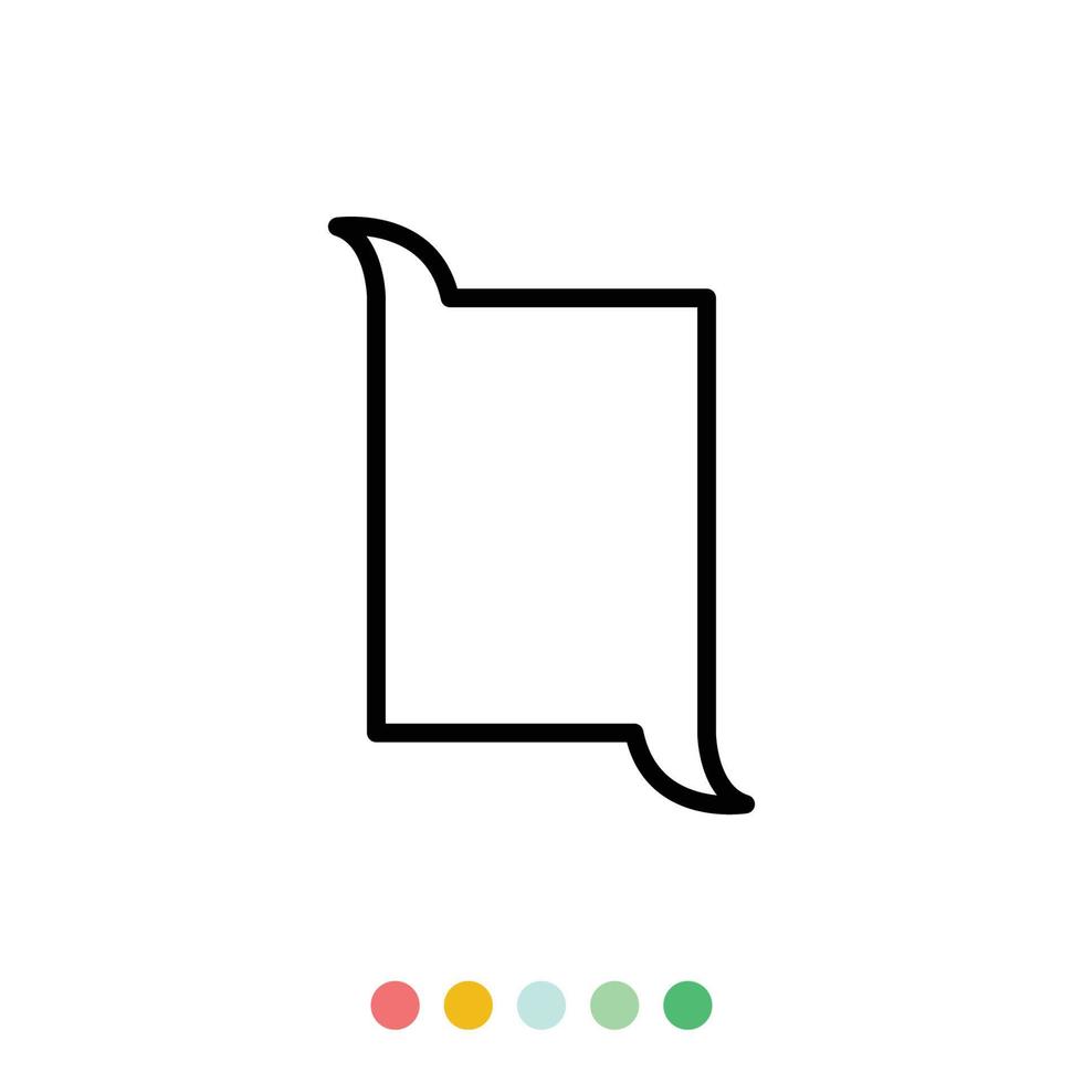 Speech bubbles linear vector element, Text balloon, Vector icon.