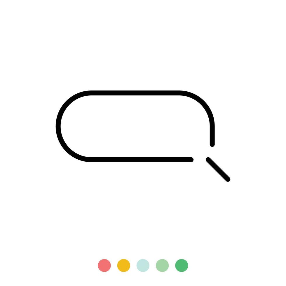 Speech bubbles linear vector element, Text balloon, Vector icon.