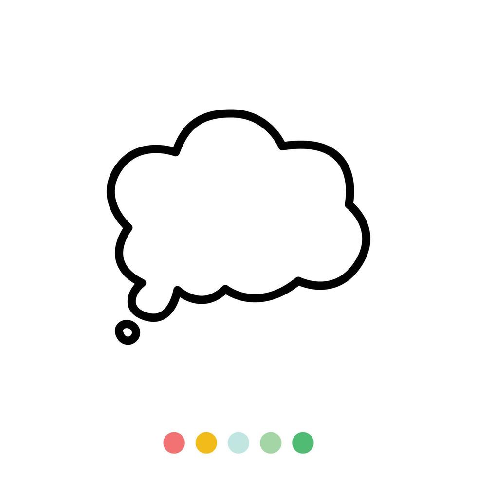 Speech bubbles linear vector element, Text balloon, Vector icon.