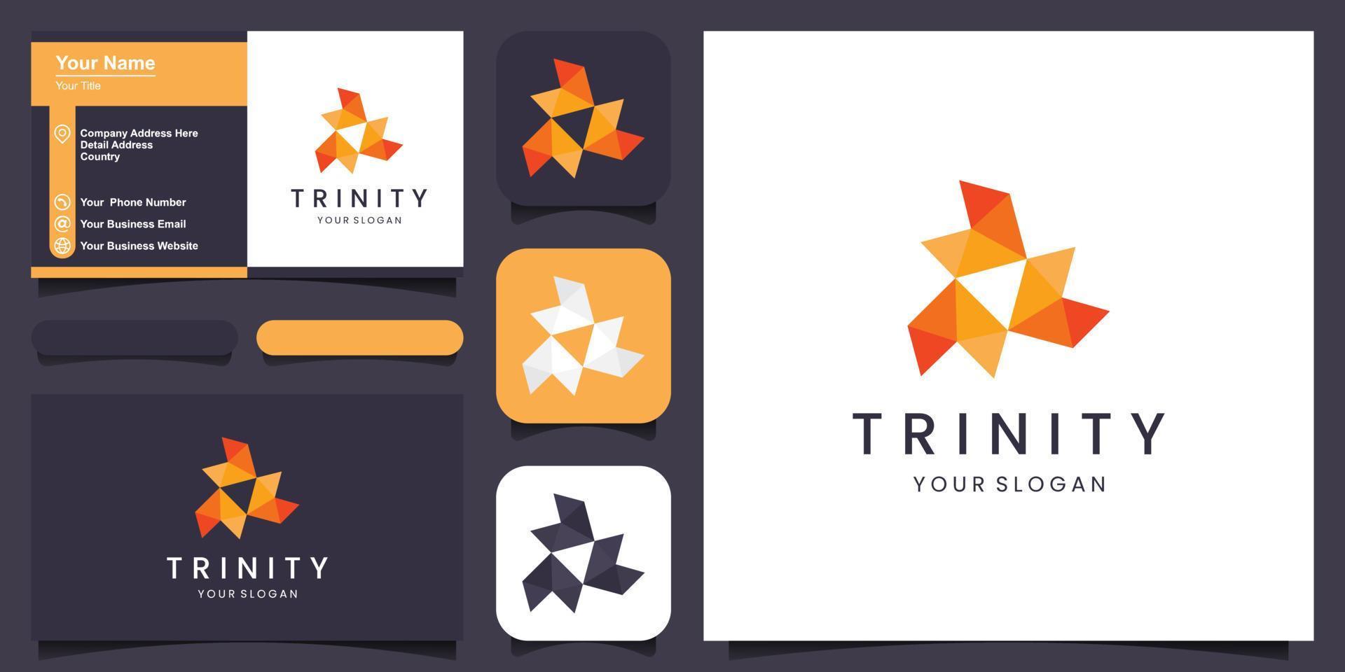 Trinity Icon Vector Logo Template Illustration Design.