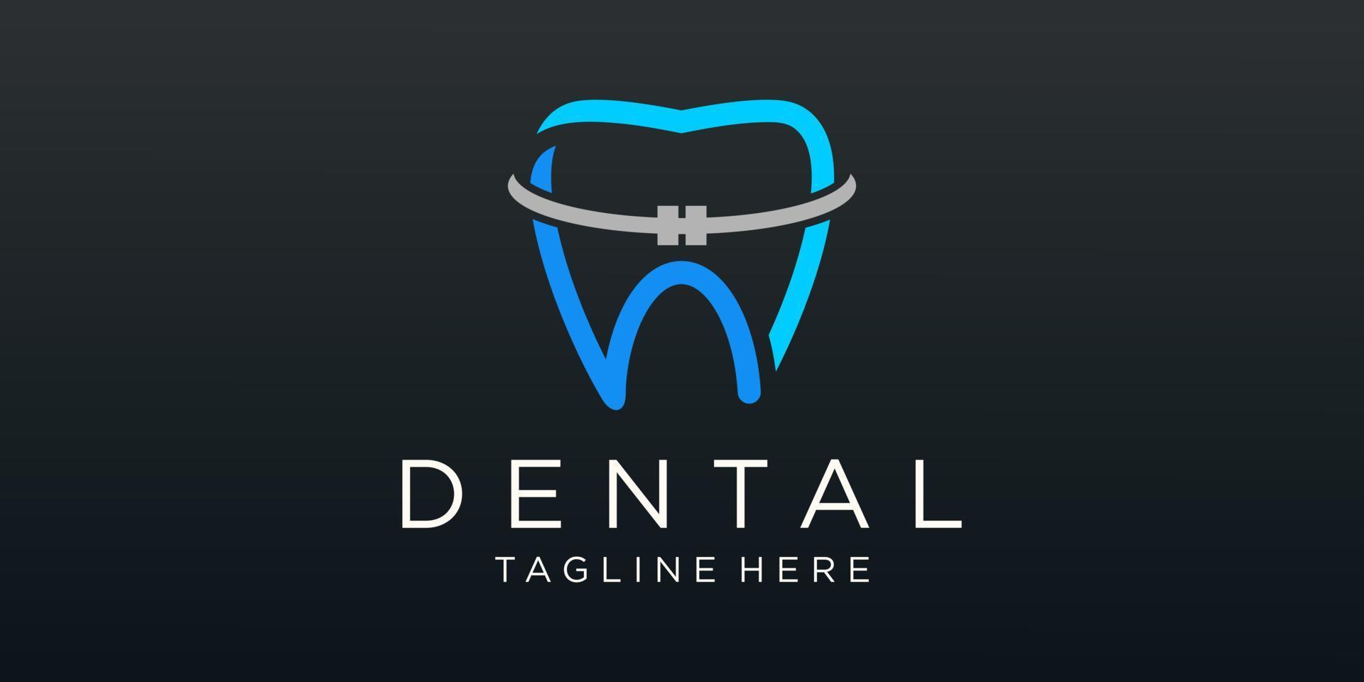 dental clínica logo vector diseño