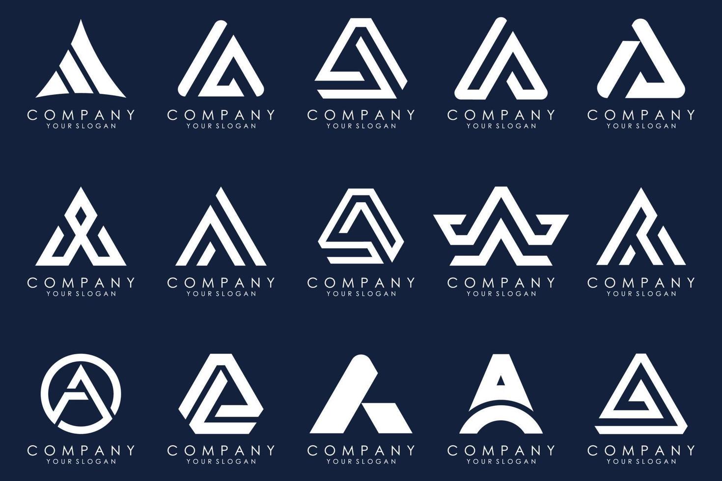 Letter A logo icon design template. vector
