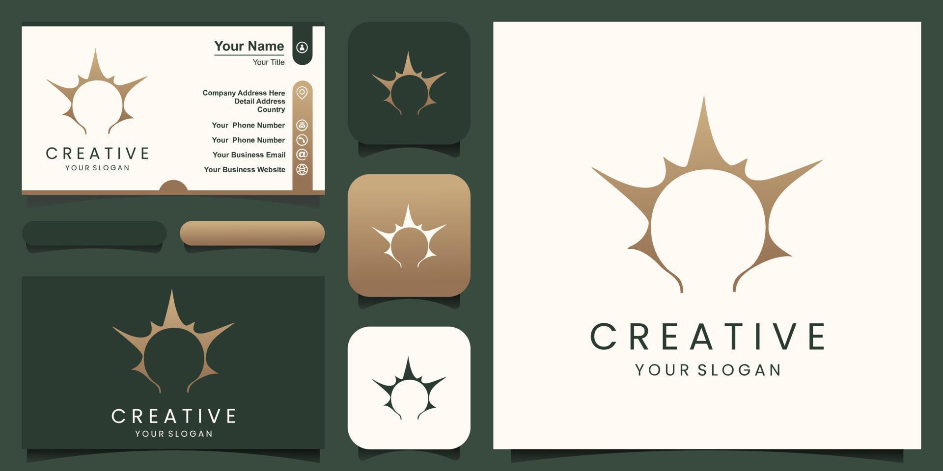 Bulb lamp logo design vector
