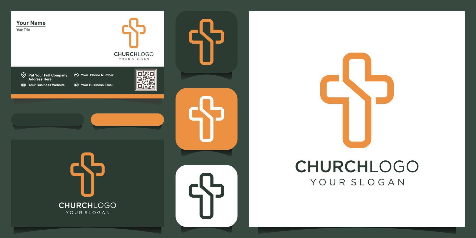 Church logo sign modern vector graphic abstract