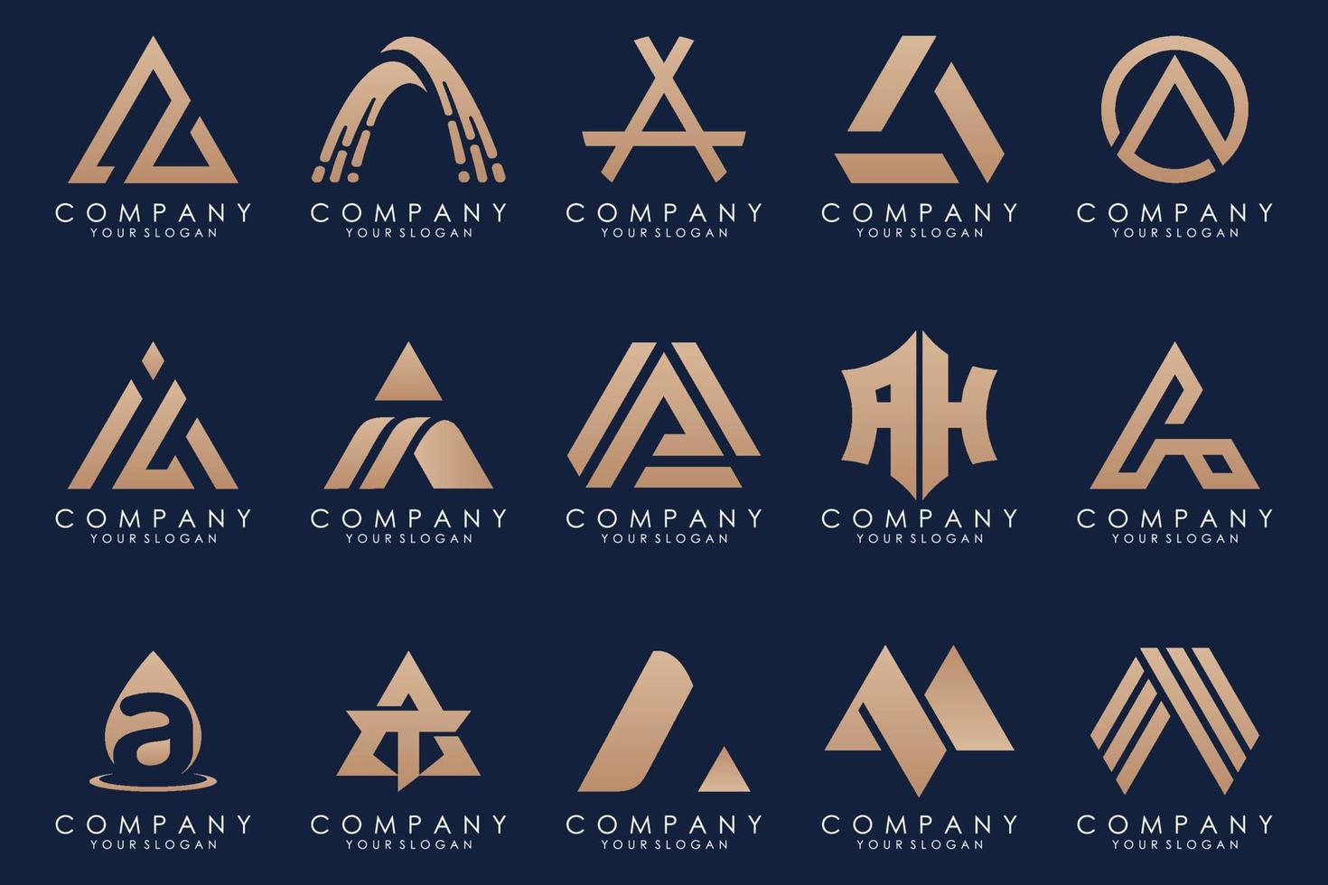 Letter A logo icon design template. vector