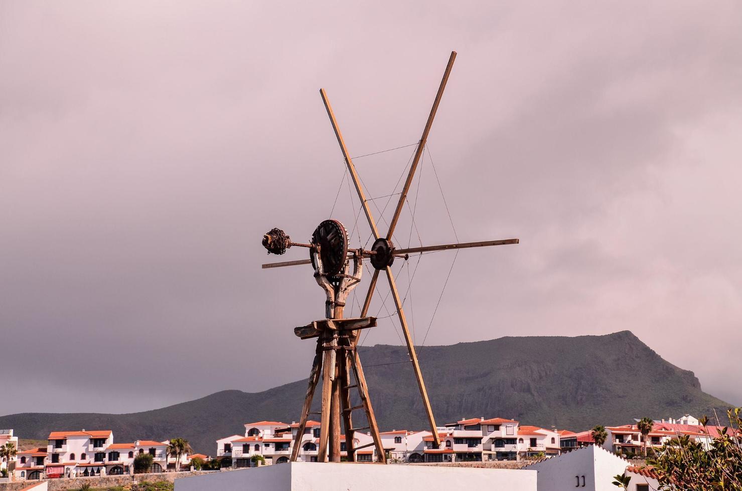 Wind propeller atop the building - Spain 2022 photo