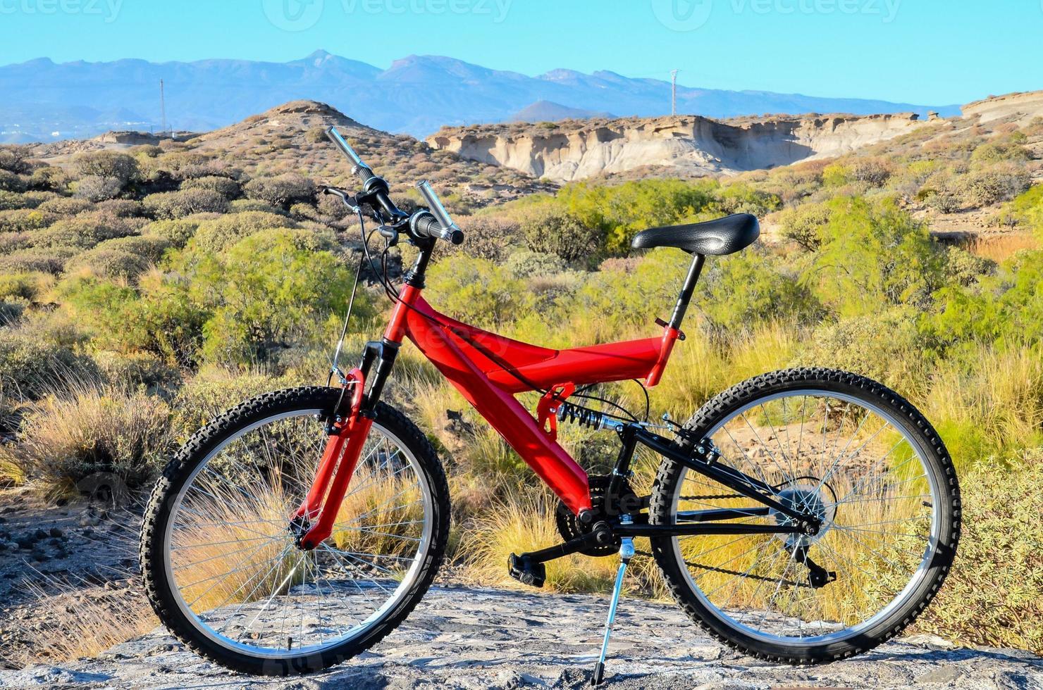 Red mountain bike photo