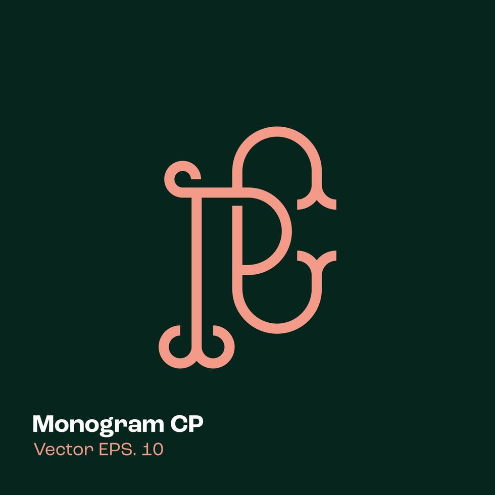 Monogram Logo CP vector