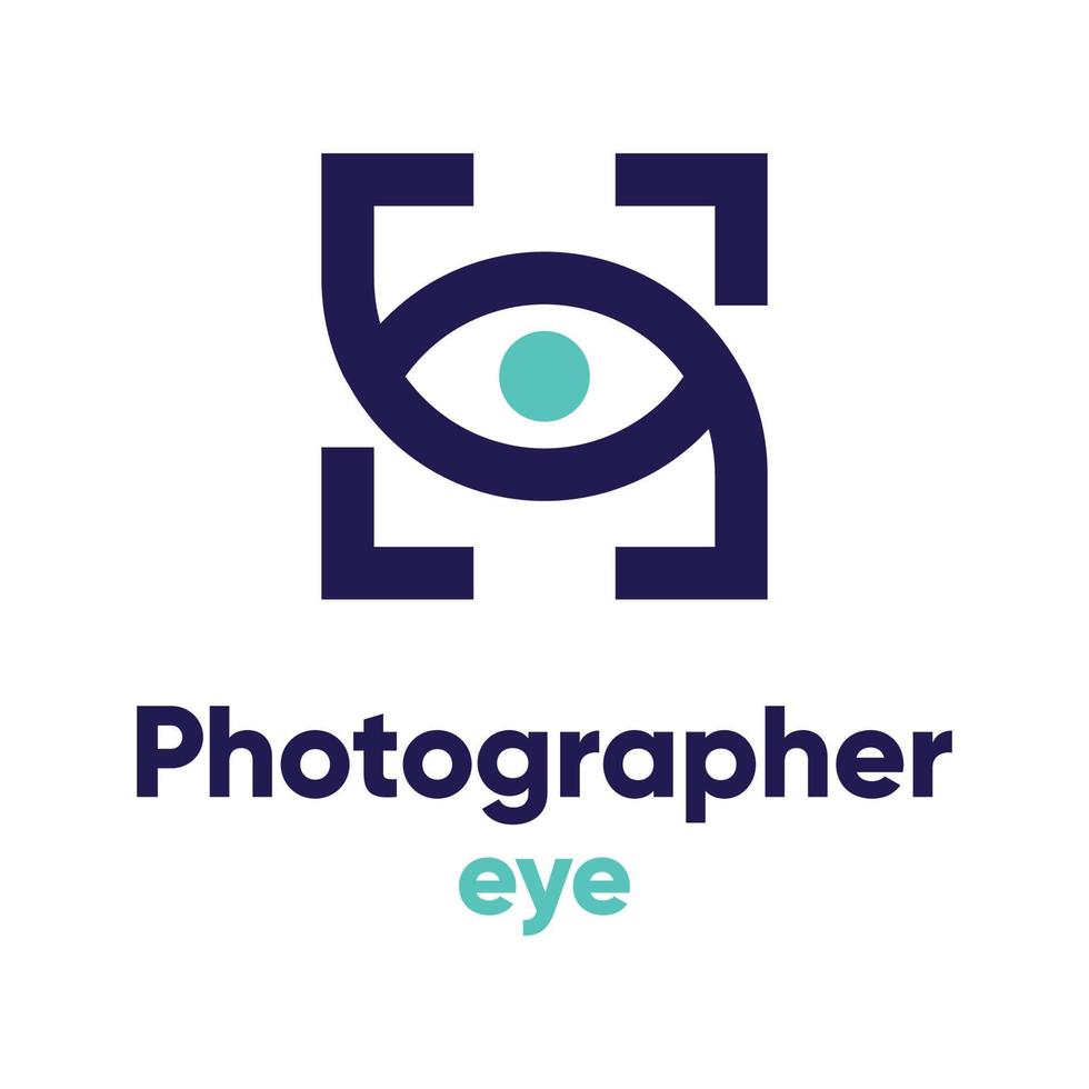 fotógrafo ojo logo vector