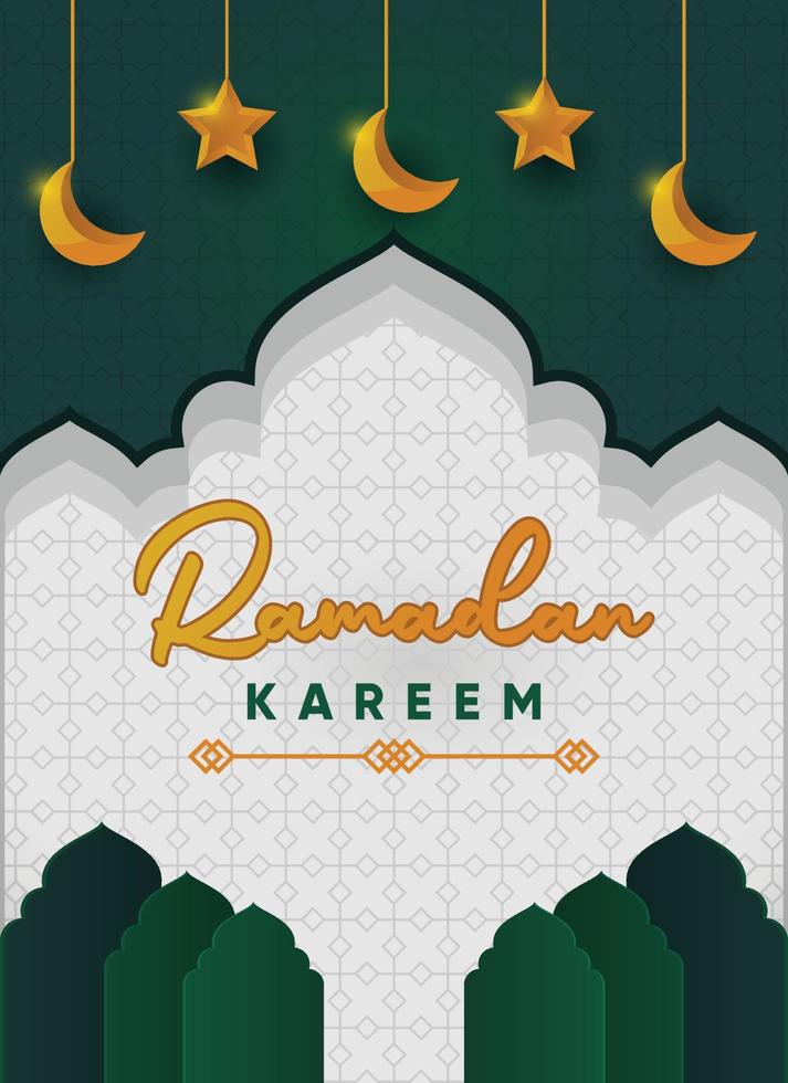 Ramadan Kareem Greeting Card vector