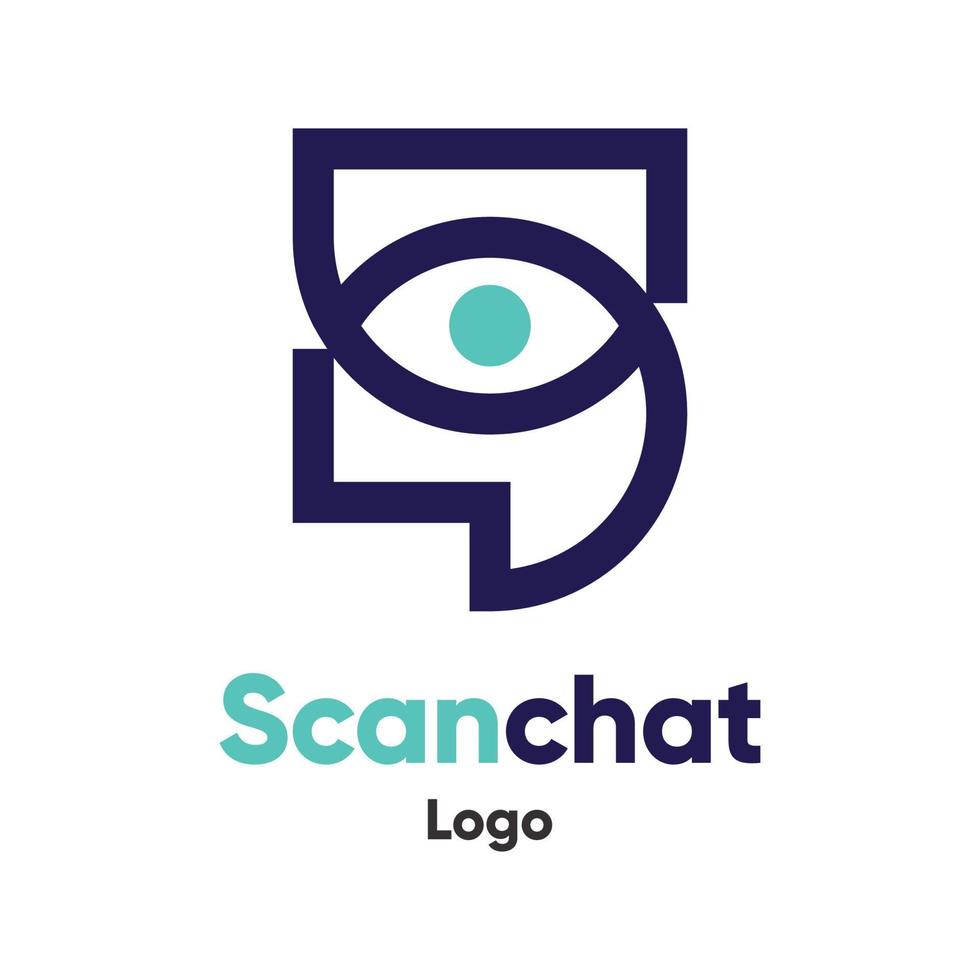 escanear charla logo vector