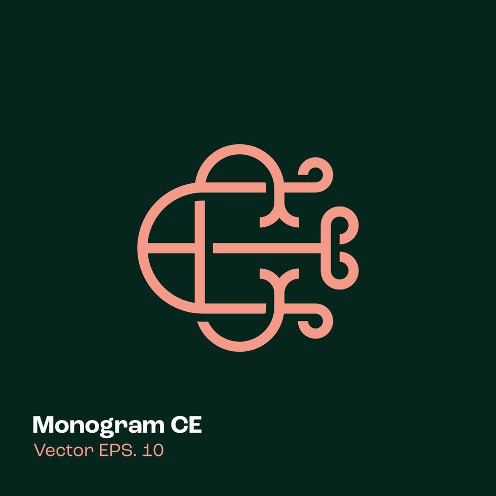 Monogram Logo CE vector