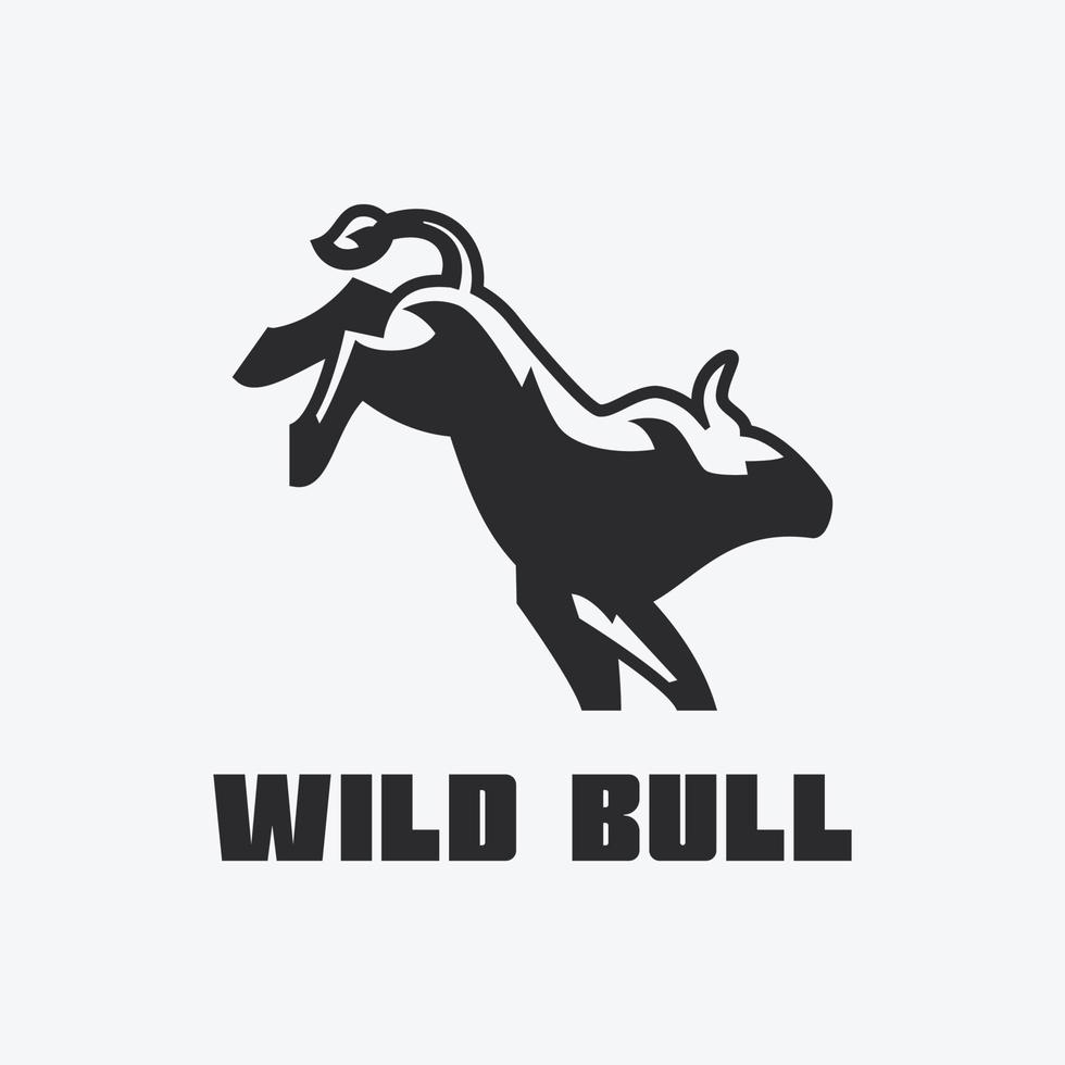 Strong Wild Bull Kick Logo 21590453 Vector Art at Vecteezy
