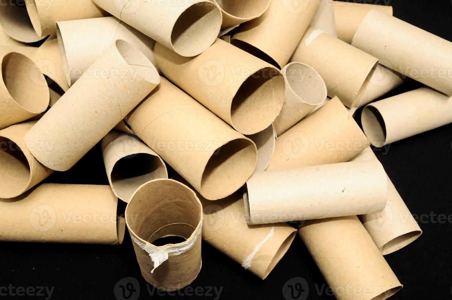 Stack of toilet paper rolls photo