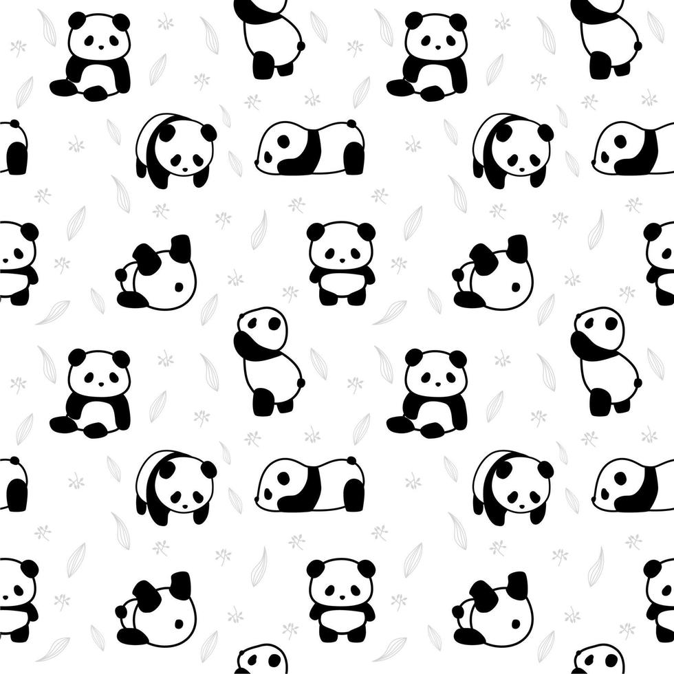 animal pattern panda vector