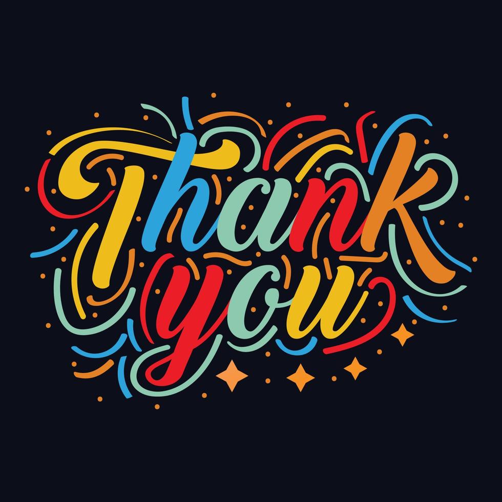 Thank You typography design vector