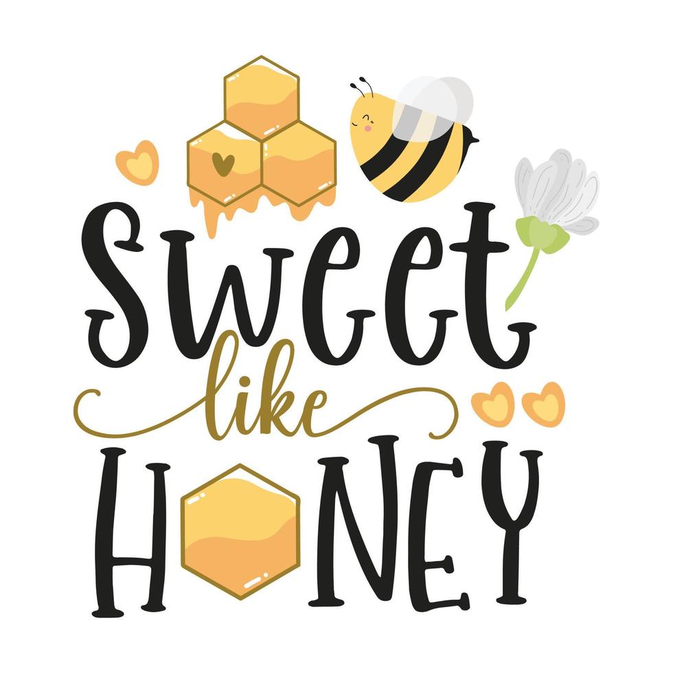 abeja citas ilustración. motivacional inspirador citas diseño con abejas ilustración. vector