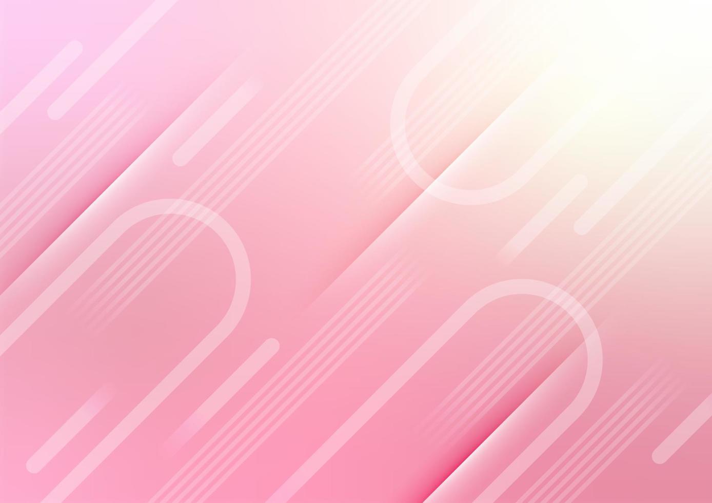 Abstract pink gradient pastel banner line art layout smooth modern background vector