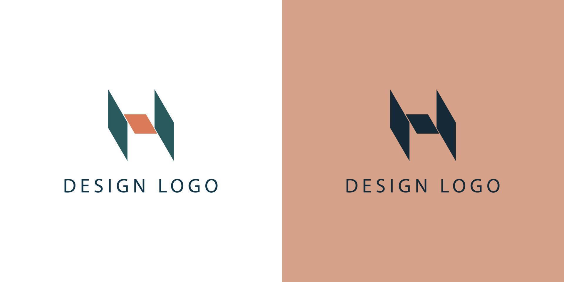 moderno inicial h letra logo. con múltiple antecedentes lata ser usado para negocio logos y marca. plano vector logo diseño modelo elementos.