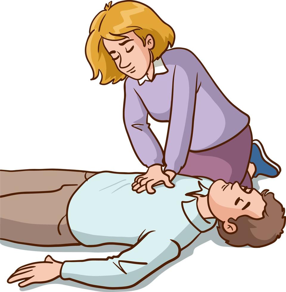 first aid response in case of accident vector