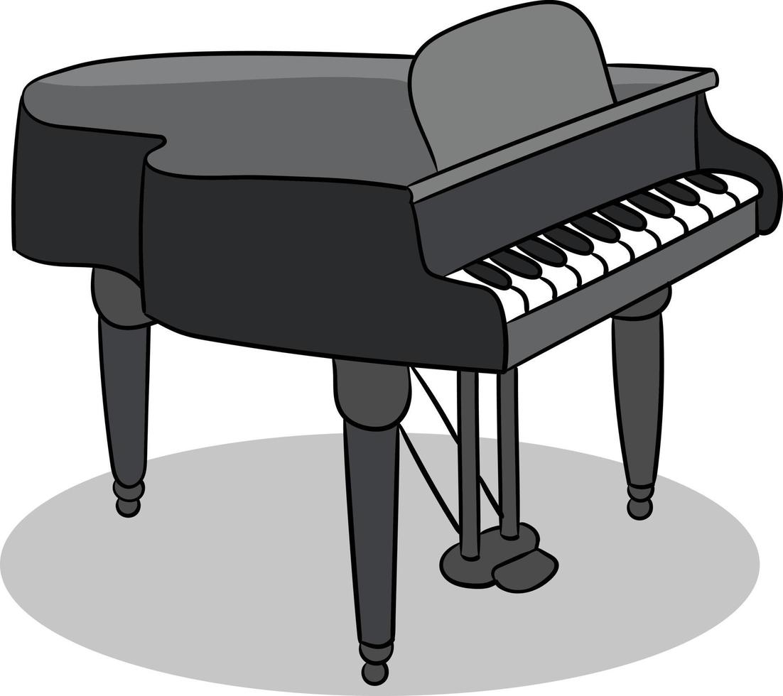 piano. vector ilustración de un piano aislado.
