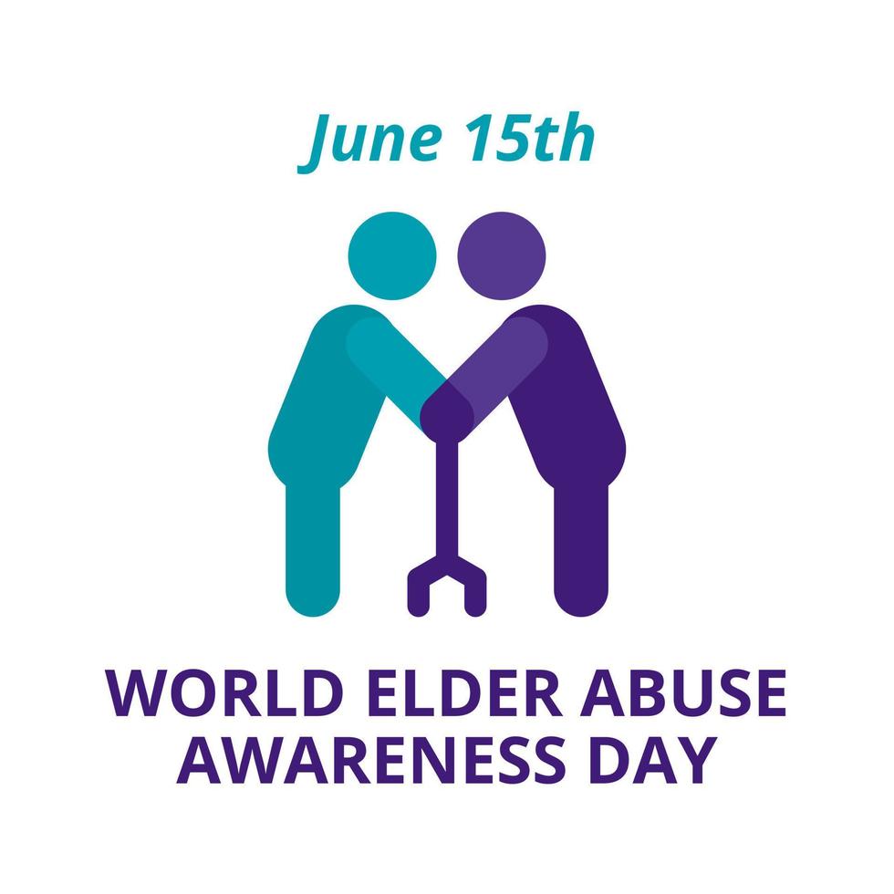 World Elder Abuse Awareness Day Design. The World Senior Citizen's Day vector