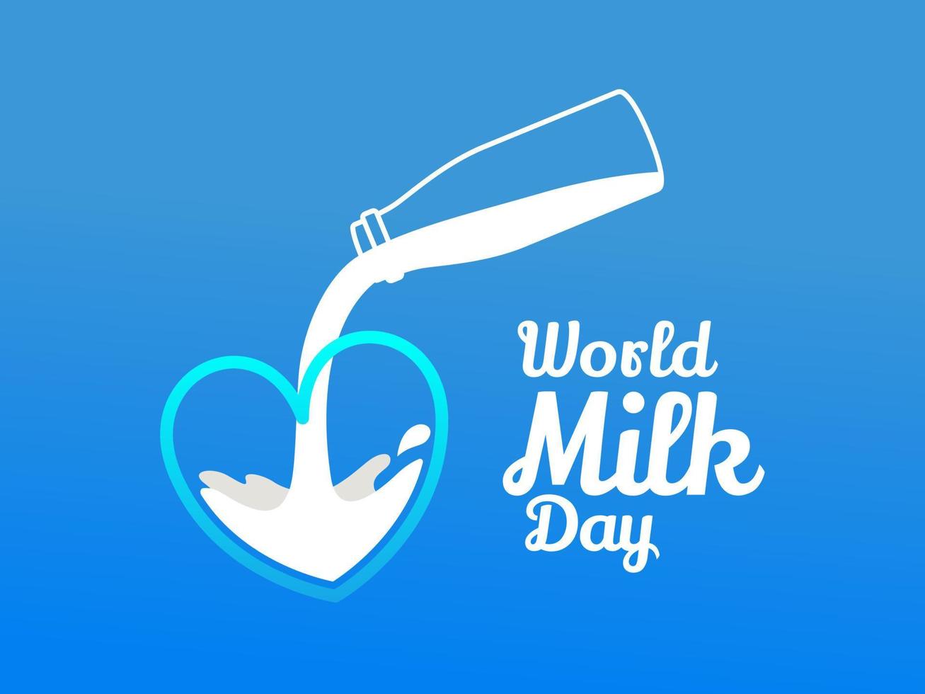 World Milk Day Design and Dairy Milk Industry Concept Illustration