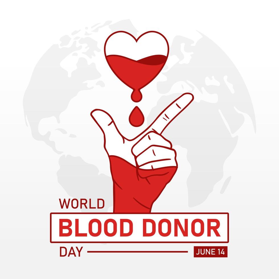 Donor Blood Concept for World Donor Blood Day Design Illustration vector